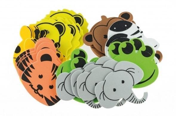 Naklejki z pianki dżungla 35szt, Brewis