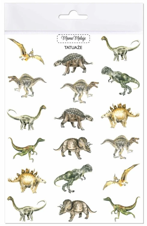 Tatuaże zmywalne Dinozaury, Mama Maluje