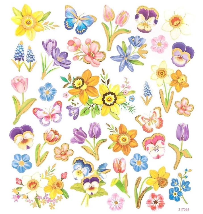 Naklejki kwiaty 35szt, Dalprint