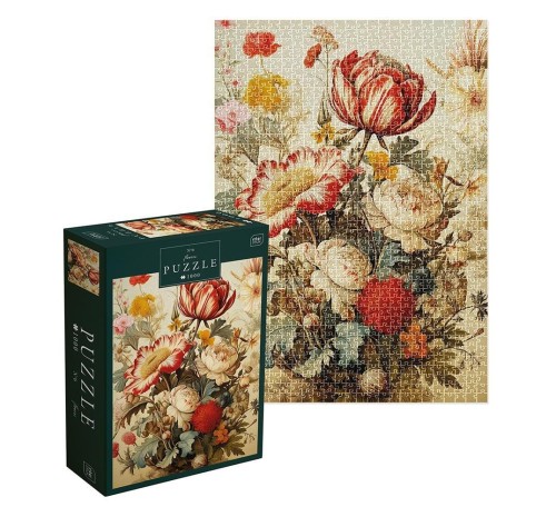Puzzle 1000 Flowers 6 Vintage Bouquet, INTERDRUK