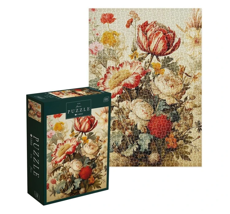 Puzzle 1000 Flowers 6 Vintage Bouquet, INTERDRUK