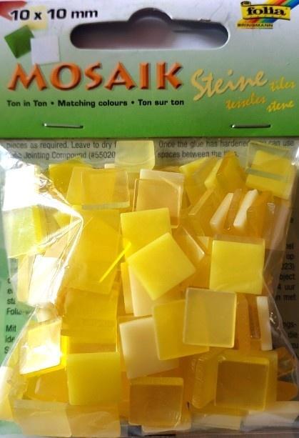 Mozaika kamyczk 10x10mm żółta, Galeria Hobby