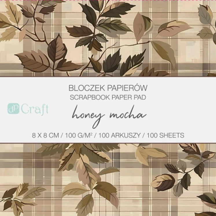 Bloczek papierów honey moch 8x8cm 100kartek