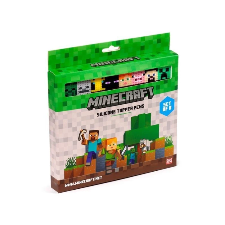Cienkopis z silikonową nakładką Minecraft 8szt