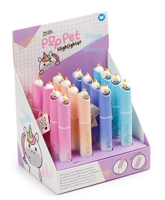 Zakreślacz Adoramals Pets Unicorn Pop Pet (16szt)