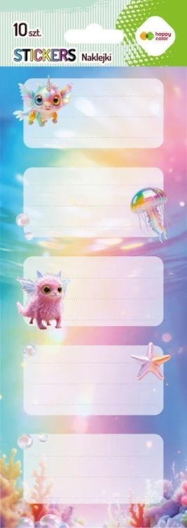 Naklejki na zeszyty Aqua Cuties 86x255 HAPPY COLOR