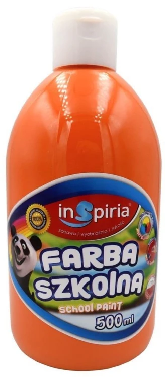 Farba szkolna pomarańczowa 500ml, InSpiria