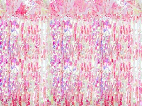 Kurtyna party opalizujący różowy 100x200cm