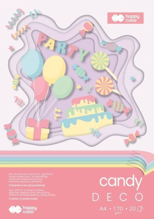 Blok Hobby Deco Candy A4/20K 170g HAPPY COLOR, GDD