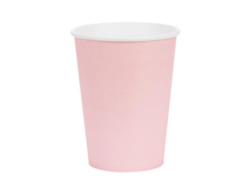 Kubeczki papierowe jasny różowy 250ml 6szt