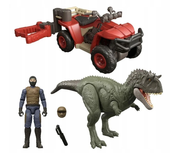Jurassic World Dinozaur i pojazd terenowy, Mattel