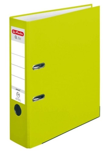 Segregator A4 8cm PP zielony neon Q file, HERLITZ