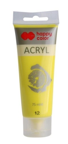 Farba akrylowa 75ml cytrynowa HAPPY COLOR, GDD