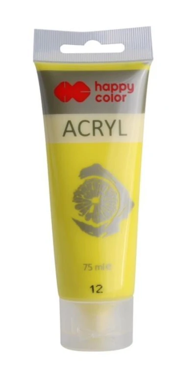 Farba akrylowa 75ml cytrynowa HAPPY COLOR, GDD
