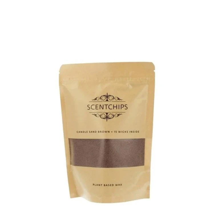 Świeca sypana 250gr wosk perłowy brązowy