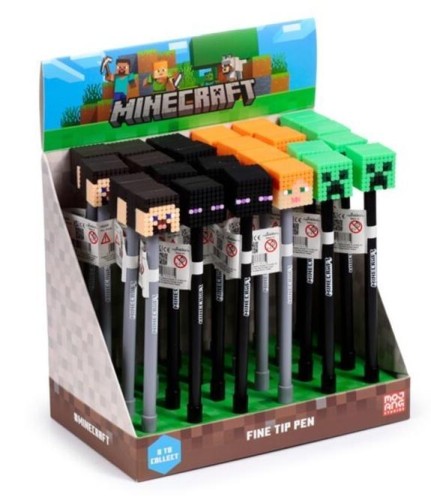 Długopis z silikonową nakładką Minecraft (24szt)