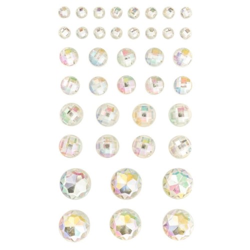 Kryształki samoprzylepne opal 40szt, Dalprint
