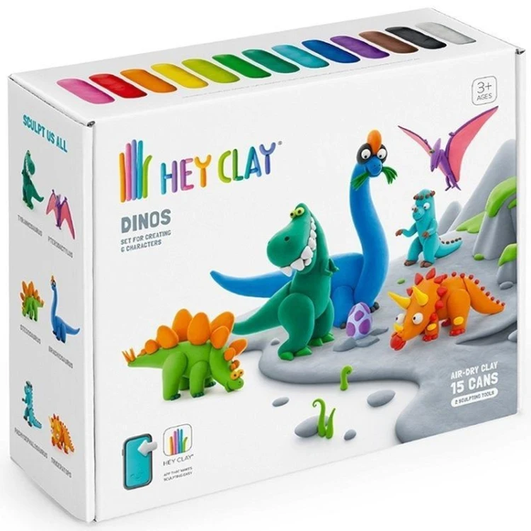 Hey Clay - Zestaw Dinozaury, TM Toys