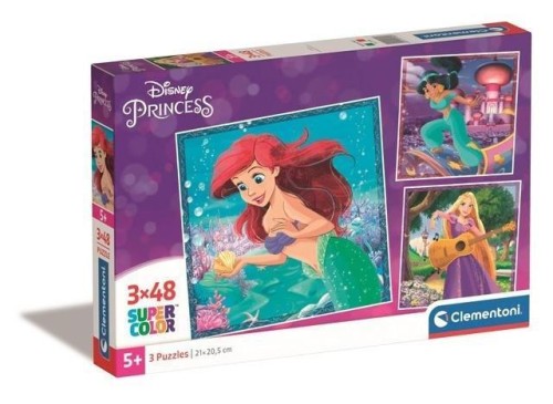Puzzle 3x48 Super Kolor Princesses, Clementoni