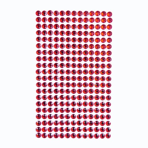 Kryształki samoprzylepne red 6mm 260szt, Dalprint