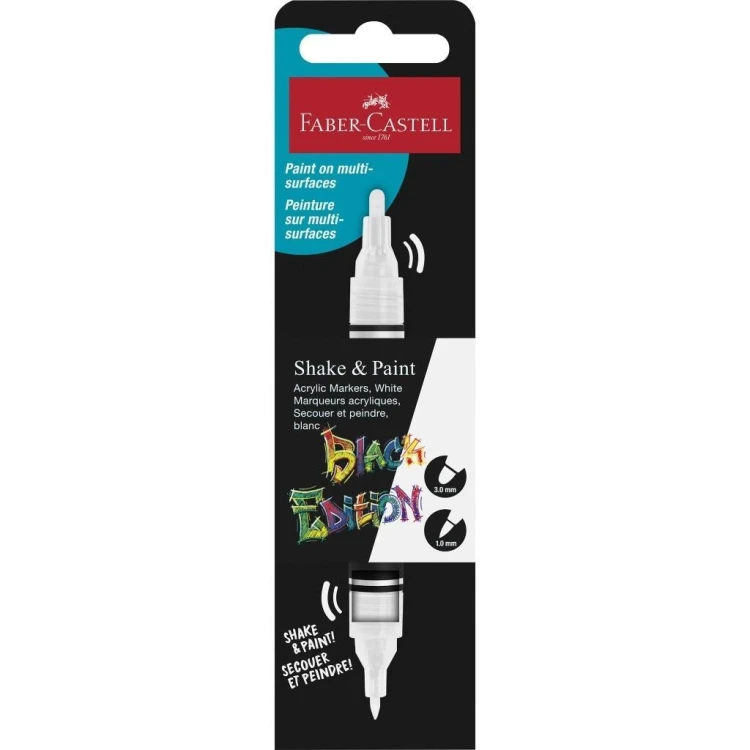 Marker akrylowy Black Edition biały FABER-CASTELL