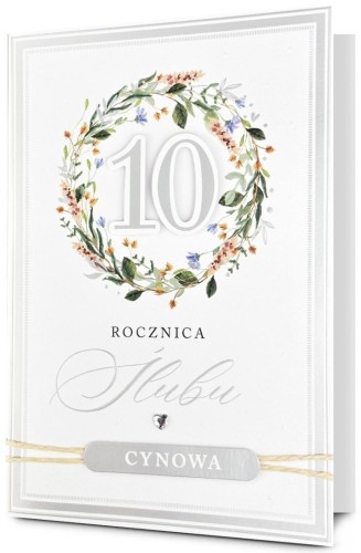 Karnet Rocznica ślubu 10