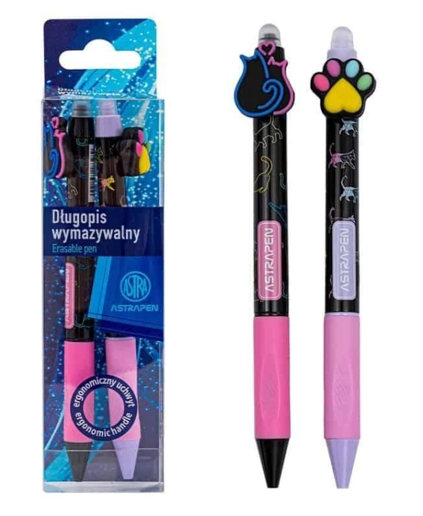 Długopis wymazywalny 0,5mm Cats 2szt ASTRA