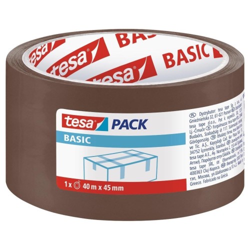 Taśma pakowa Basic brązowa 40m x 45mm, Tesa