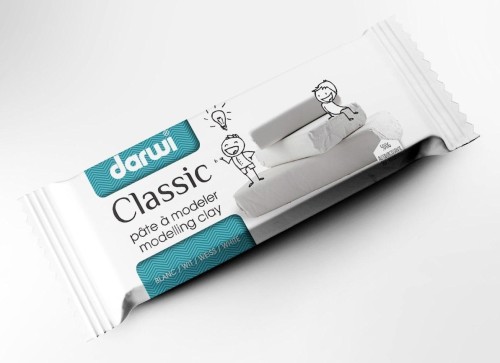 Masa plastyczna Classic biała 500g, Darwi