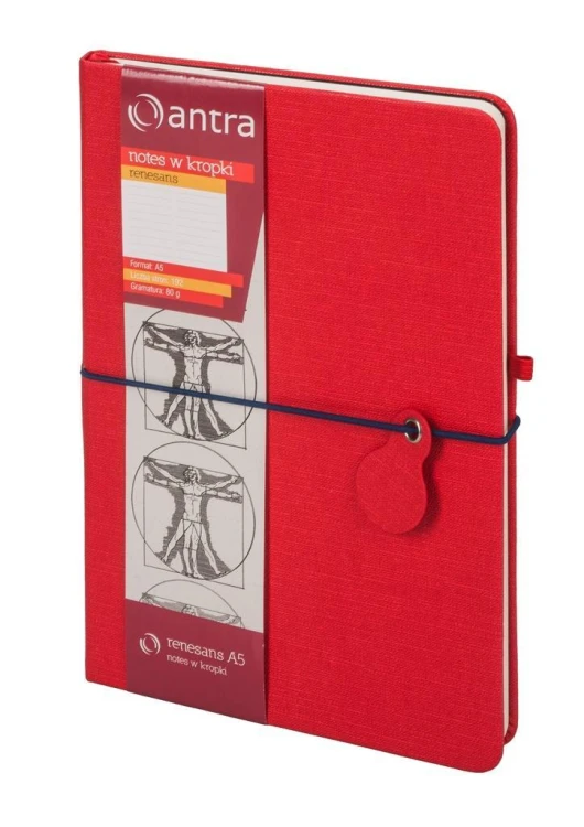 Notes A5 Kropki Renesans Czerwony ANTRA, Antra