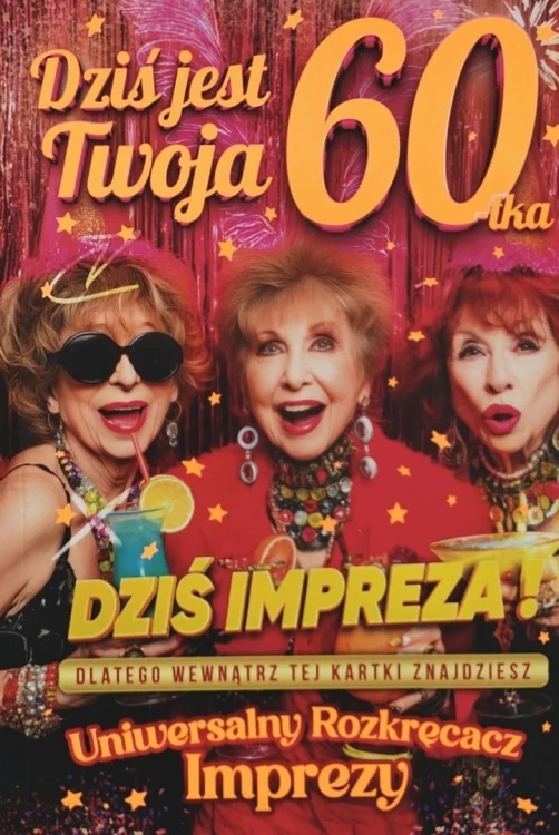 283 Karnet JCX na 60 urodziny dla kobiety z grą...