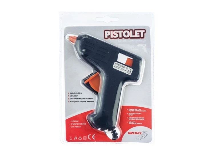 Pistolet do kleju termotopliwego moc 10W, Brewis