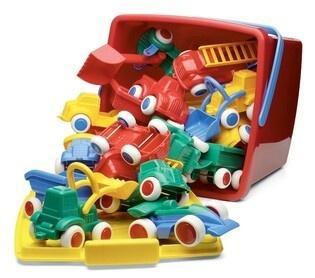 Pojazdy w wiaderku 18el, Viking Toys