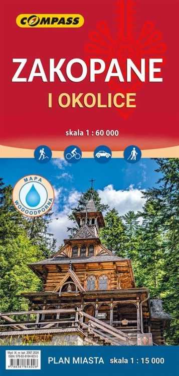 Mapa - Zakopane okolice 1:60 000, praca zbiorowa