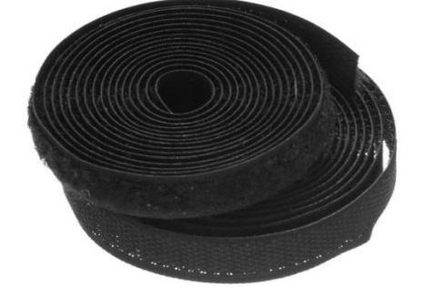 Rzep samoprzylepny czarny 16mmx2m 2m, Brewis