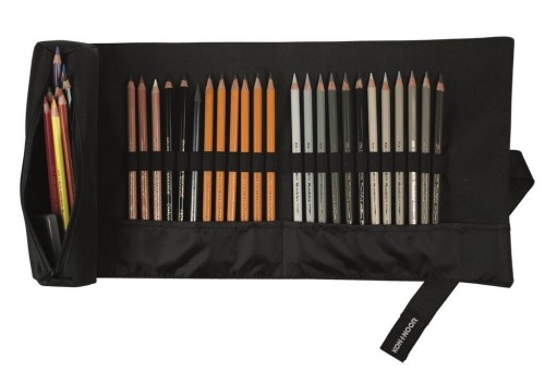 Etui czarne na kredki 24szt, Koh-I-Noor
