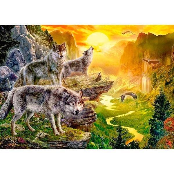 Mozaika diamentowa 5D - Wilki 40x30cm, Titanum