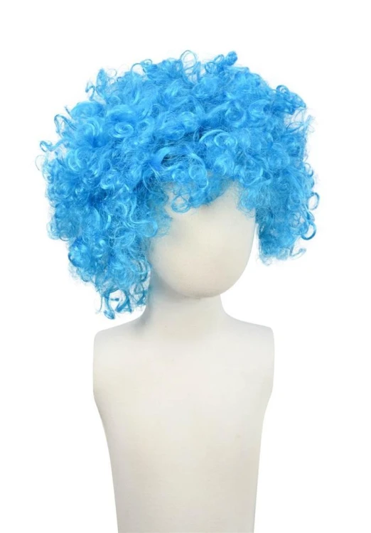 Peruka afro XXL niebieska, Arpex
