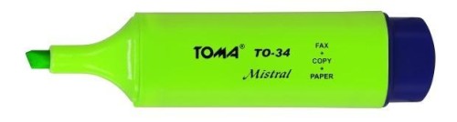 Zakreślacz Mistral zielony (10szt) TOMA, TOMA