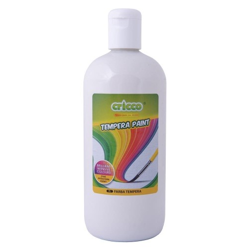 Farba tempera 500ml biała CRICCO, Cricco