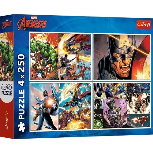 Puzzle 4x250 Bohaterskie dni TREFL, Trefl