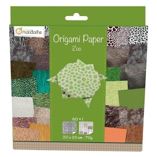 Papier origami Zoo, Avenue Mandarine