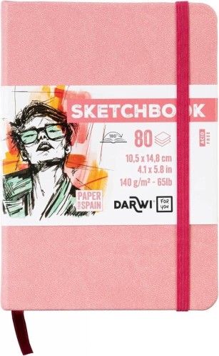 Szkicownik A6 140g bladoróżowy, Darwi