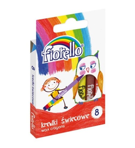 Kredki świecowe 8 kolorów FIORELLO, Fiorello