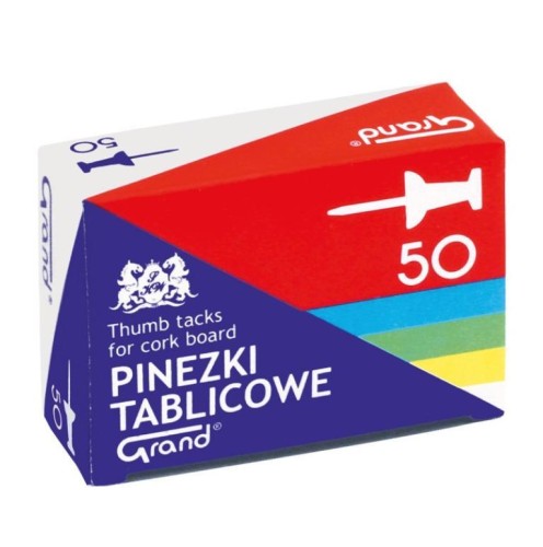 Pinezki tablicowe 50szt GRAND, Grand