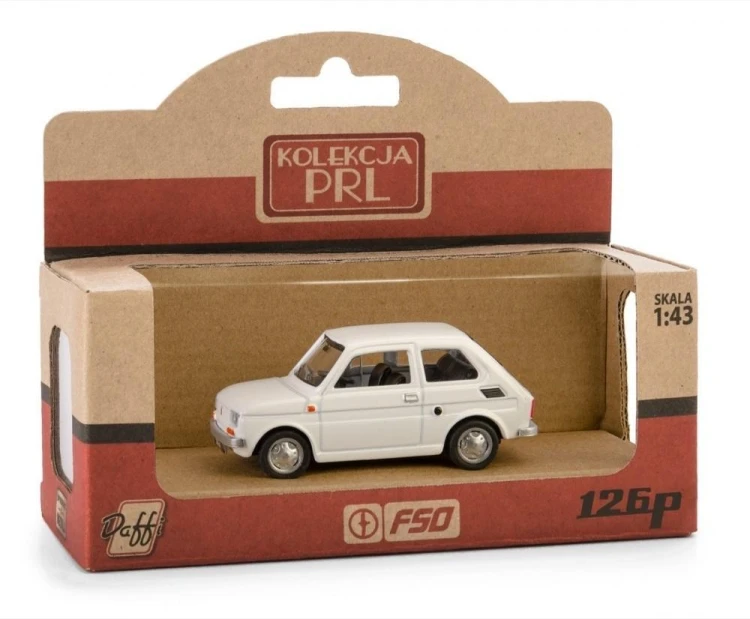 Kolekcja PRL Fiat 126p biały, Daffi