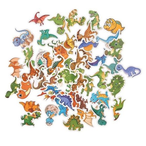 Naklejki winylowe dinozaury 4-5cm 50szt, Dalprint
