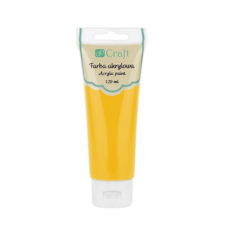 Farba akrylowa ciemnożółta 120ml, Dalprint