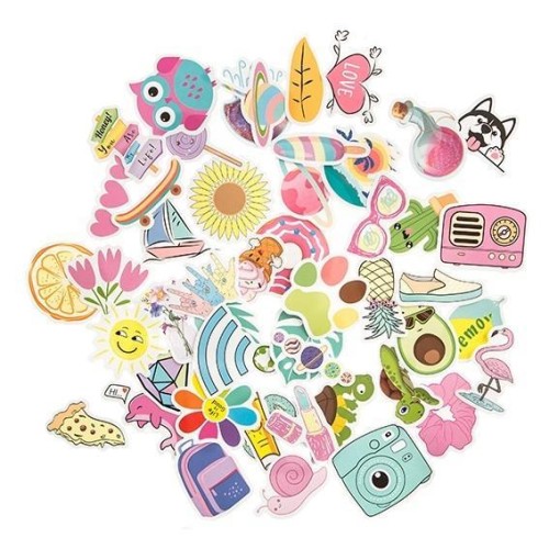Naklejki winylowe lato 4-5cm 50szt, Dalprint