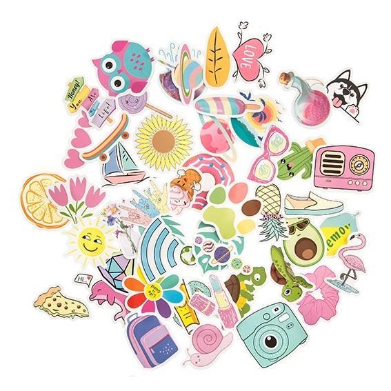 Naklejki winylowe lato 4-5cm 50szt, Dalprint